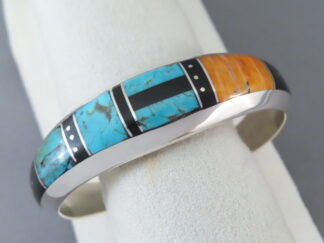 Colorful Inlay Cuff Bracelet by Jimmy Poyer