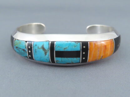 Colorful Inlay Cuff Bracelet by Jimmy Poyer