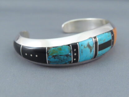 Colorful Inlay Cuff Bracelet by Jimmy Poyer