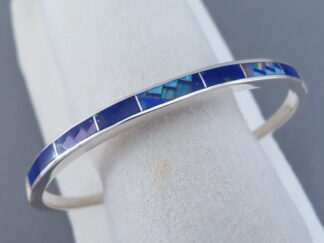 Multi-Stone Inlay Cuff Bracelet