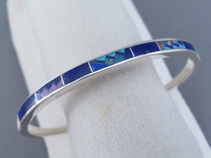 Multi-Stone Inlay Cuff Bracelet