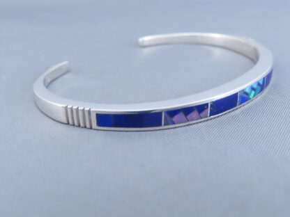 Multi-Stone Inlay Cuff Bracelet