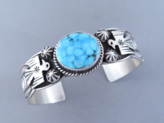 Thunderbird Bracelet with Kingman Turquoise by Andy Cadman