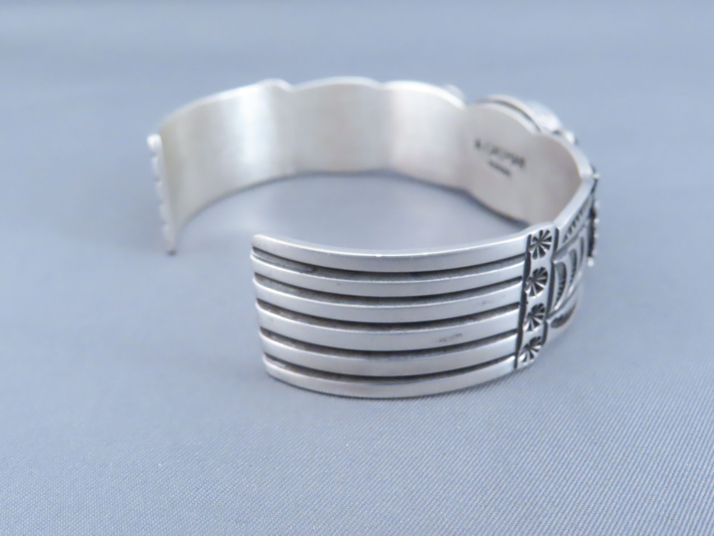 Thunderbird Bracelet with Kingman Turquoise by Andy Cadman