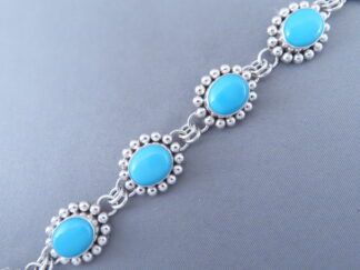 Sleeping Beauty Turquoise Link Bracelet by Artie Yellowhorse