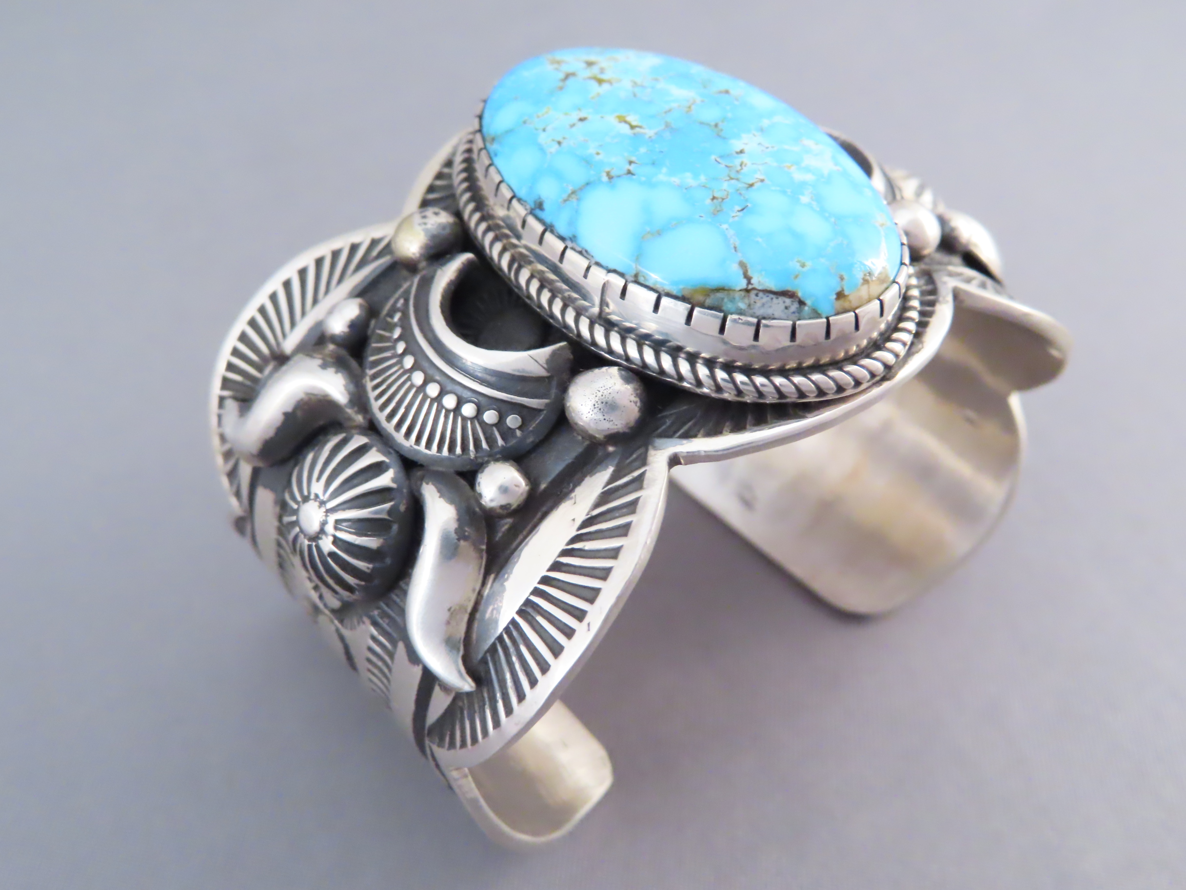 Wider Kingman Turquoise Bracelet by Albert Jake