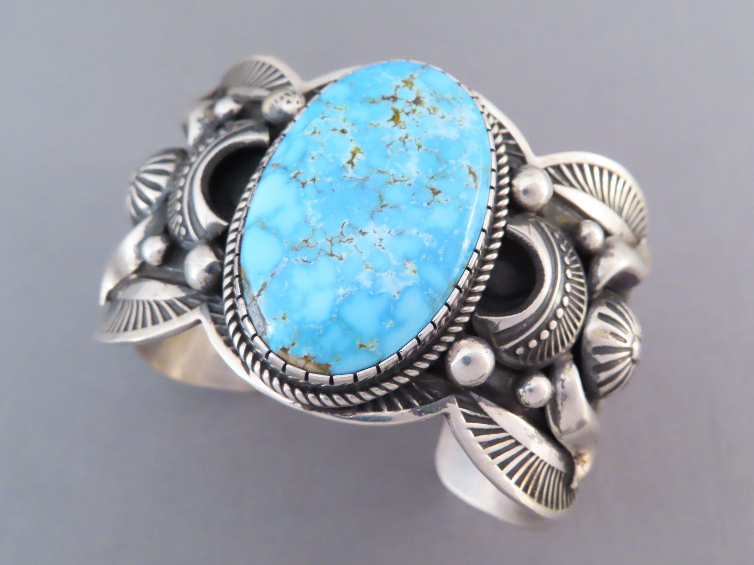 Wider Kingman Turquoise Bracelet by Albert Jake