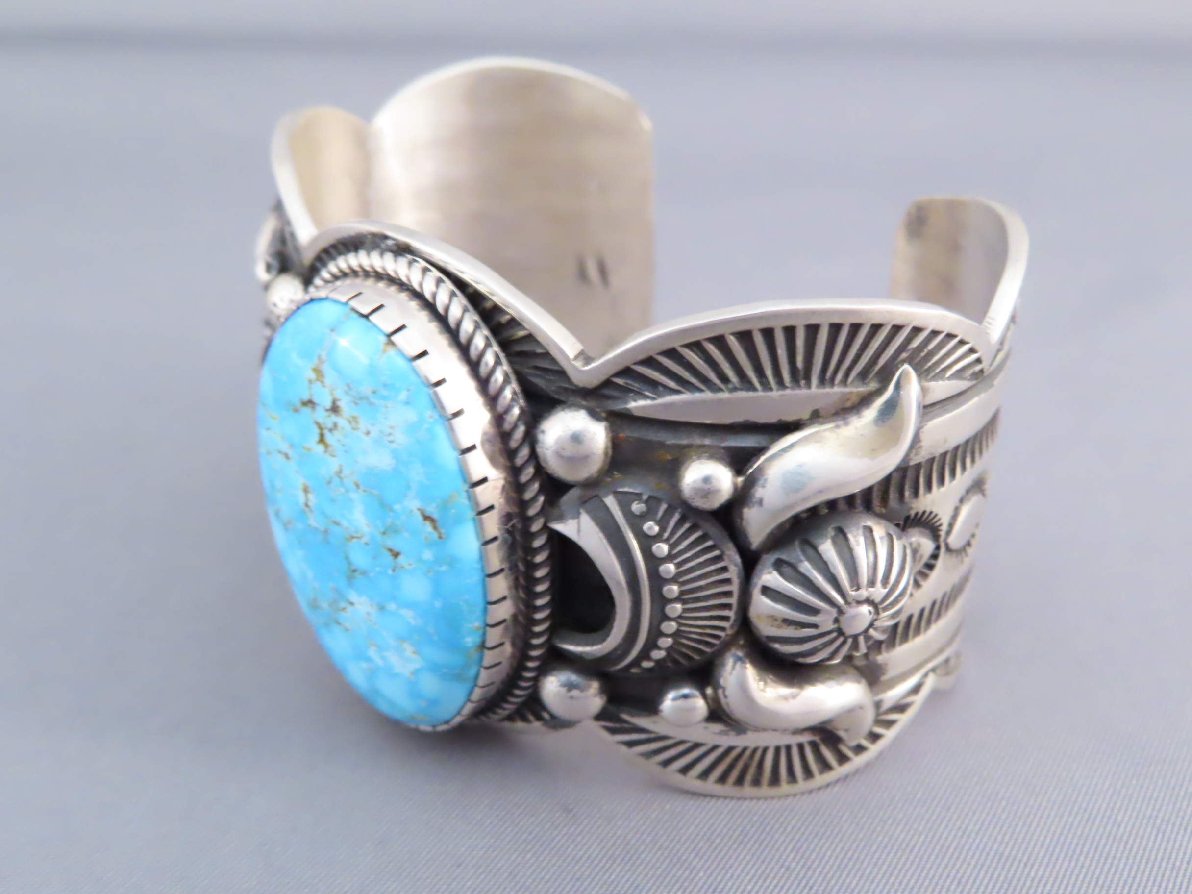 Wider Kingman Turquoise Bracelet by Albert Jake