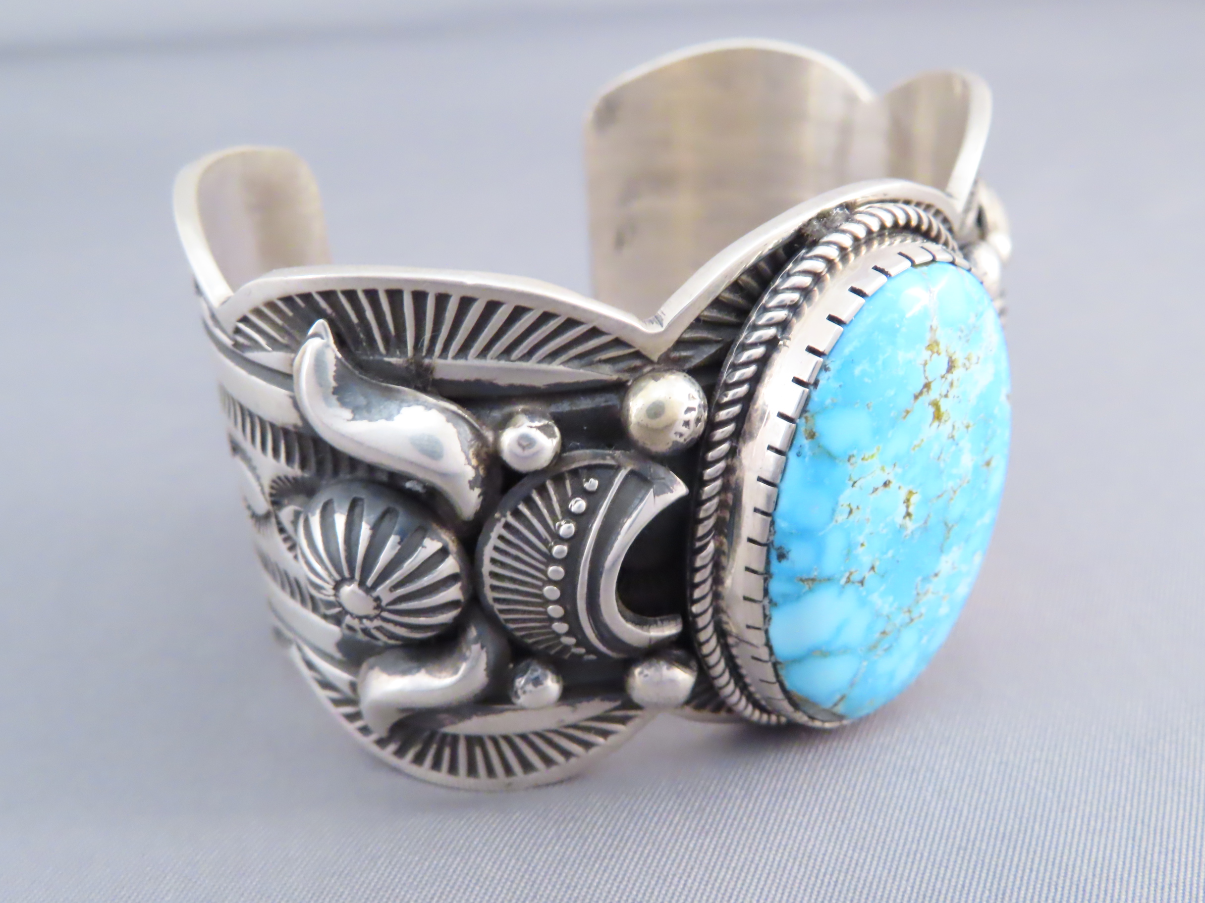 Wider Kingman Turquoise Bracelet by Albert Jake