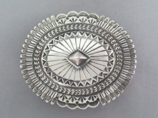 Sterling Silver Navajo Belt Buckle by Sunshine Reeves