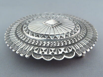 Sterling Silver Navajo Belt Buckle by Sunshine Reeves