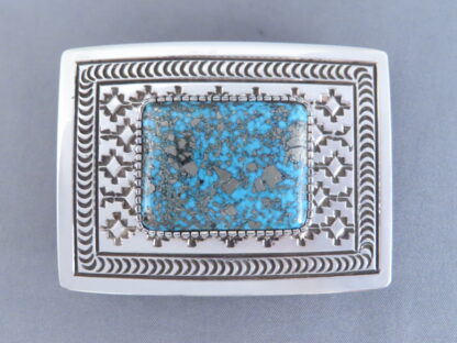 Persian Turquoise Belt Buckle by Landon Secatero