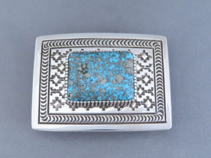 Persian Turquoise Belt Buckle by Landon Secatero