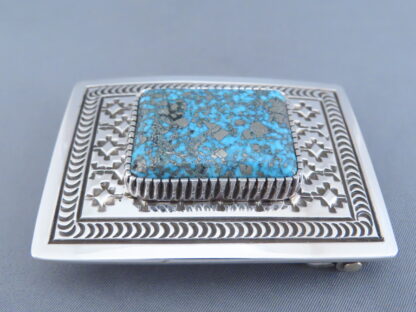 Persian Turquoise Belt Buckle by Landon Secatero