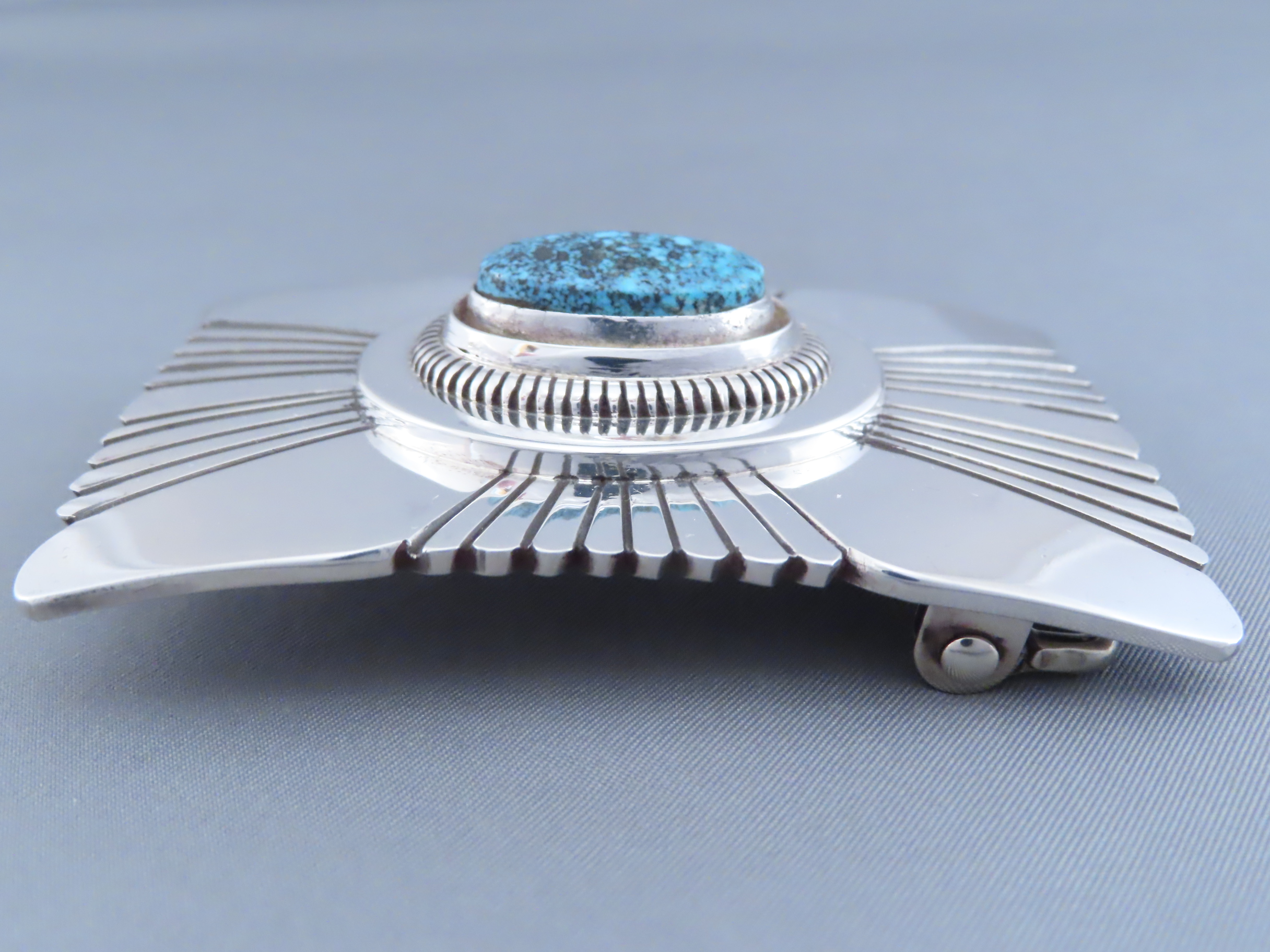 Leonard Nez Kingman Turquoise Belt Buckle