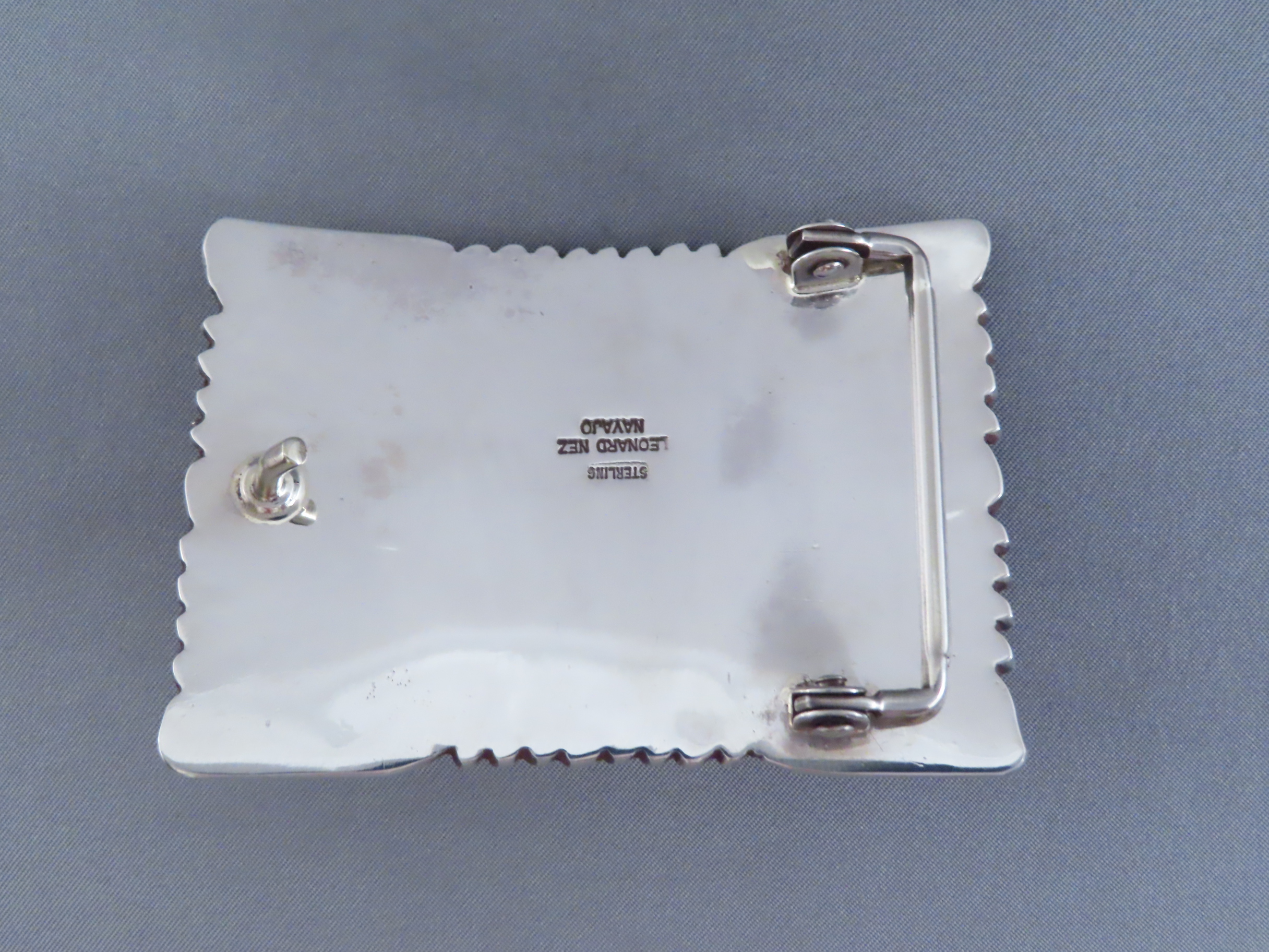 Leonard Nez Kingman Turquoise Belt Buckle