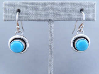 Shadowbox Sleeping Beauty Turquoise Earrings by Artie Yellowhorse