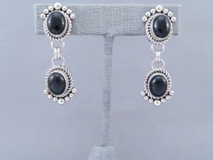 Long Onyx Earrings by Artie Yellowhorse