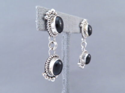 Long Onyx Earrings by Artie Yellowhorse