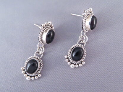 Long Onyx Earrings by Artie Yellowhorse