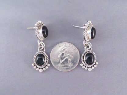 Long Onyx Earrings by Artie Yellowhorse