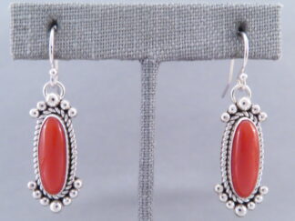 Coral Earrings by Artie Yellowhorse