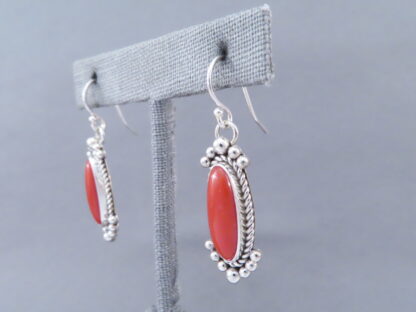 Coral Earrings by Artie Yellowhorse