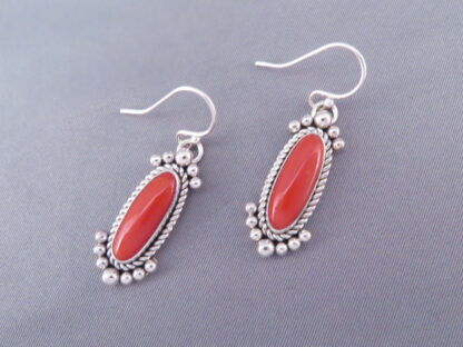 Coral Earrings by Artie Yellowhorse