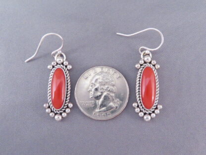 Coral Earrings by Artie Yellowhorse
