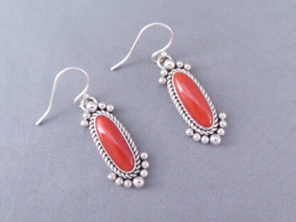 Coral Earrings by Artie Yellowhorse
