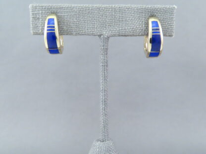 Lapis & 14kt Gold Earrings – Lapis Inlay