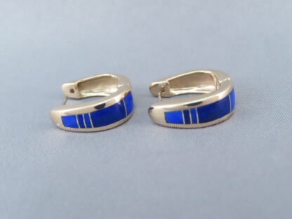 Lapis & 14kt Gold Earrings – Lapis Inlay