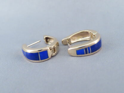 Lapis & 14kt Gold Earrings – Lapis Inlay