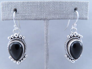 Black Onyx Earrings by Artie Yellowhorse (hooks)