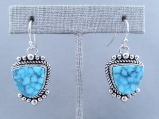 Kingman Turquoise Earrings by Artie Yellowhorse