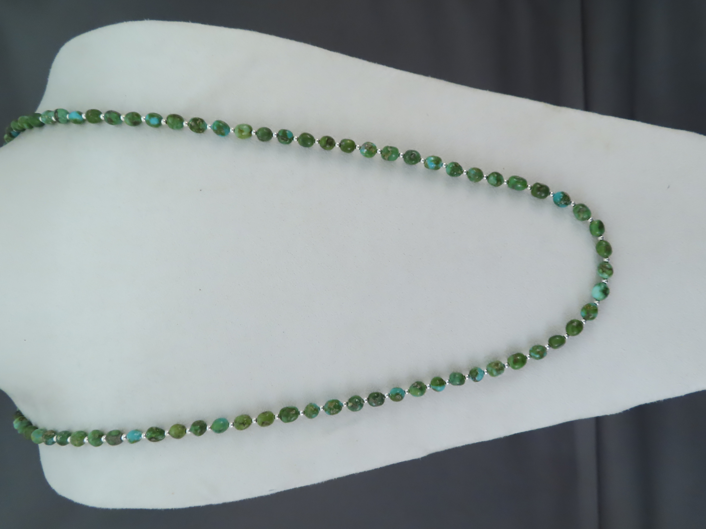 Long Sonoran Turquoise Necklace by Desiree Yellowhorse