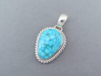 Smaller Turquoise Pendant by Artie Yellowhorse (Kingman)