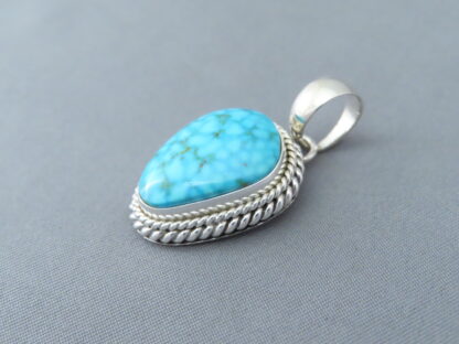 Smaller Turquoise Pendant by Artie Yellowhorse (Kingman)