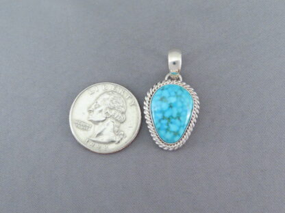 Smaller Turquoise Pendant by Artie Yellowhorse (Kingman)