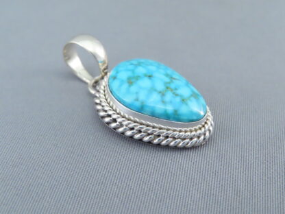 Smaller Turquoise Pendant by Artie Yellowhorse (Kingman)