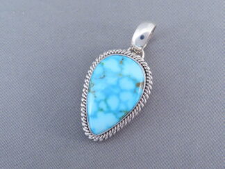 Blue Pendant with Kingman Turquoise by Artie Yellowhorse