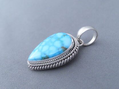 Blue Pendant with Kingman Turquoise by Artie Yellowhorse