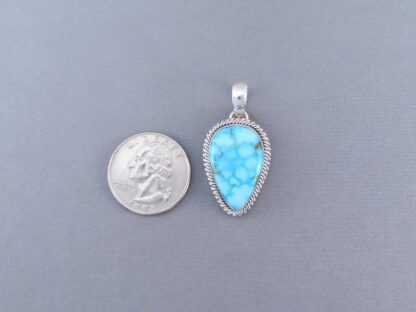Blue Pendant with Kingman Turquoise by Artie Yellowhorse