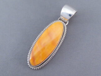 Shop Native American Jewelry - Longer Spiny Oyster Shell Pendant by Navajo jeweler, Artie Yellowhorse FOR SALE $325-