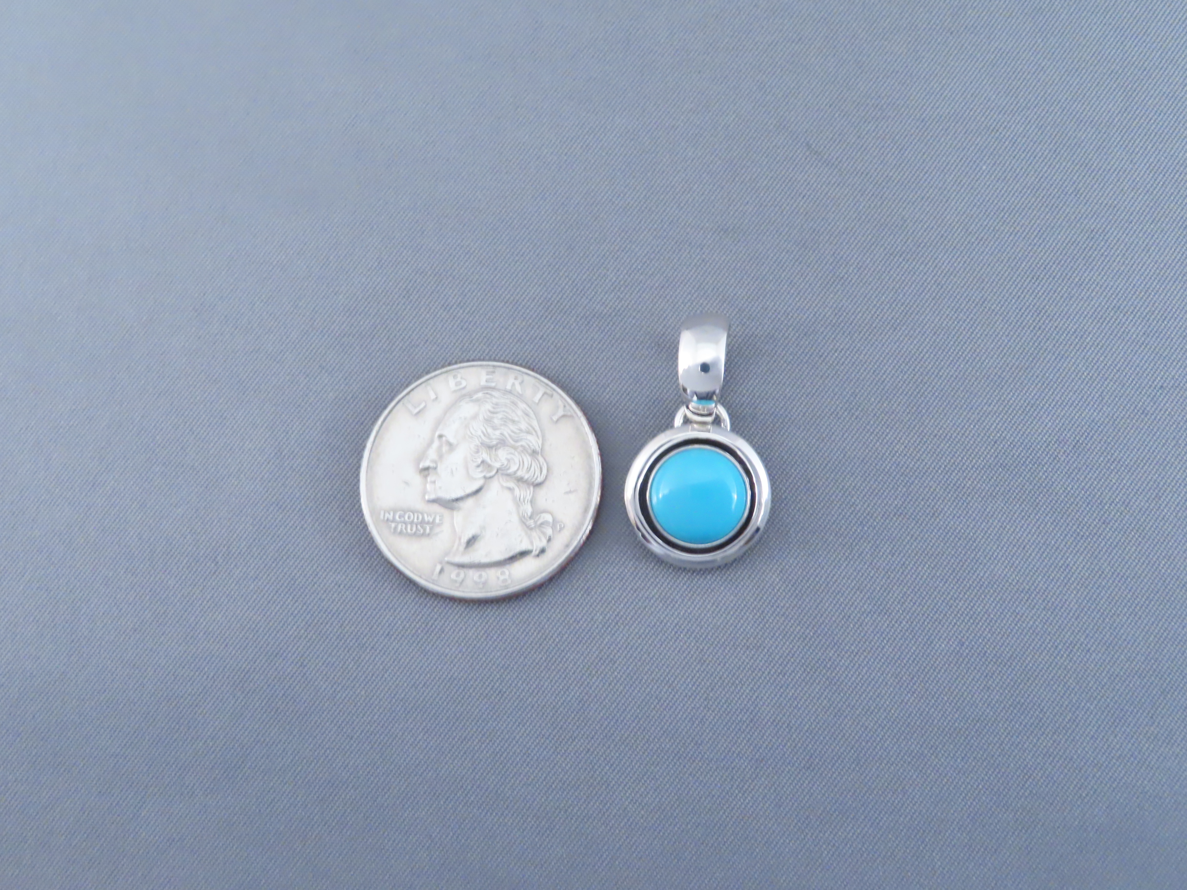 Small Sleeping Beauty Turquoise Pendant