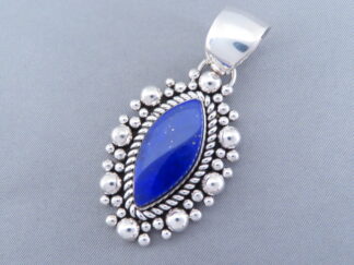 Lapis & Sterling Silver Navajo Pendant by Artie Yellowhorse