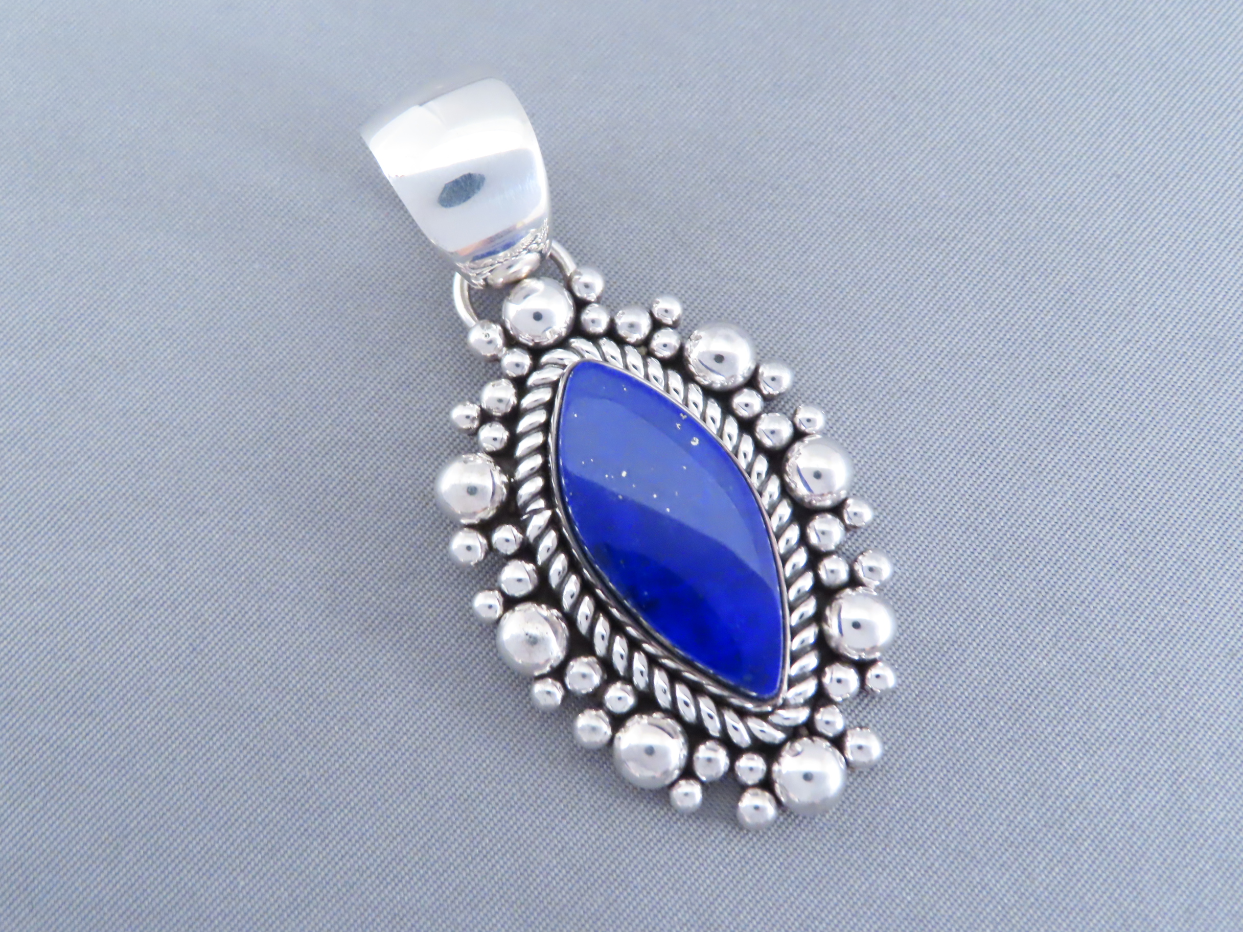 Lapis & Sterling Silver Navajo Pendant by Artie Yellowhorse