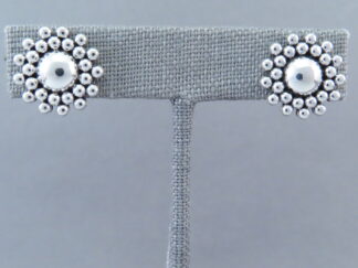 Round Sterling Silver 'Dot' Earrings by Artie Yellowhorse
