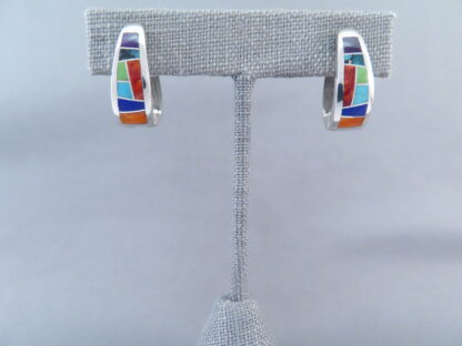 Inlaid Multi-Color Earrings (Huggies)