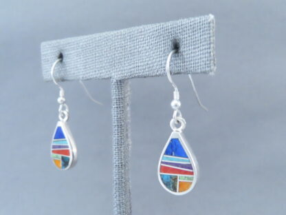 Inlaid Multi-Color ‘Teardrop’ Earrings